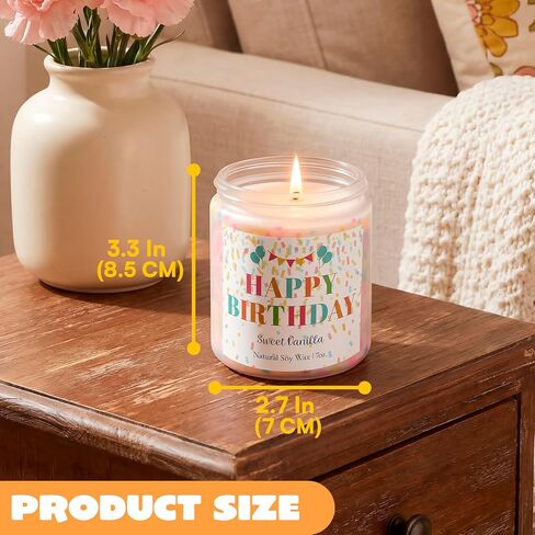 JOYIN Vanilla Buttercream Birthday Candle - Scented Happy Birthday Gifts for Women, Friends & Mom, Premium Soy Wax in Saudi Arabia