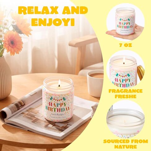 JOYIN Vanilla Buttercream Birthday Candle - Scented Happy Birthday Gifts for Women, Friends & Mom, Premium Soy Wax in Saudi Arabia