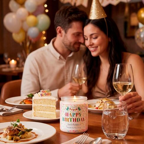 JOYIN Vanilla Buttercream Birthday Candle - Scented Happy Birthday Gifts for Women, Friends & Mom, Premium Soy Wax in Saudi Arabia