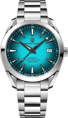 Pagani Design Men's Automatic Watch - 100M Waterproof, Movement Sapphire, 316L Stainless Steel Case & Band, Self-Winding Mechanical Wristwatch, Classic Business Dress Watch for Men in Saudi Arabia