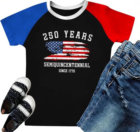 American Flag Shirt Toddler Kids Boys Girls USA Flag Heart Graphic T-Shirt 4th of July Shirt Patriotic Tee Tops in Kuwait