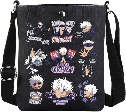 CMNIM JJK Anime Crossbody Bag JJK Anime Inspired Gifts for Anime Lover Crossbody Purse Manga Fans Gifts Anime Merchandise in Kuwait