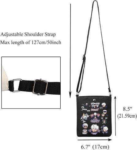 CMNIM JJK Anime Crossbody Bag JJK Anime Inspired Gifts for Anime Lover Crossbody Purse Manga Fans Gifts Anime Merchandise in Kuwait