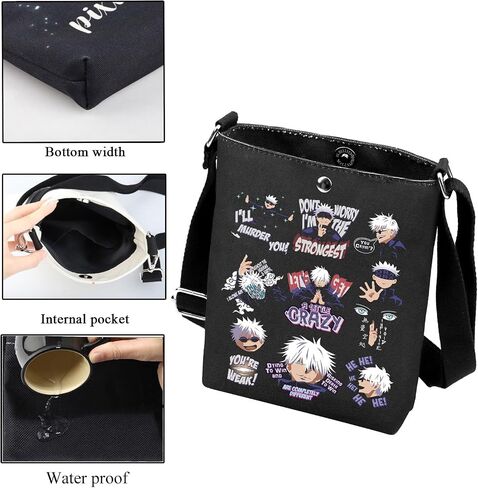 CMNIM JJK Anime Crossbody Bag JJK Anime Inspired Gifts for Anime Lover Crossbody Purse Manga Fans Gifts Anime Merchandise in Kuwait