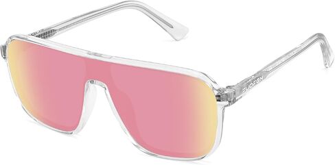 Polarized Sunglasses – Single Lens, Adjustable Temples – 100% UV Protection – Square ShieldFor Men & Women in Saudi Arabia