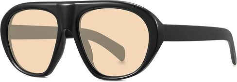 Retro Aviator Sunglasses for Women Men Oversized Outdoor Shades Trendy Vintage Oval Sun Glasses in Saudi Arabia