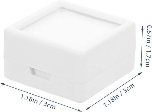 VANZACK 20Pcs White Abs Ring Box Organizer Acrylic Jewelry Display Case for Proposal Supplies Romantic Ring Storage for Wedding Anniversary Festival in Kuwait