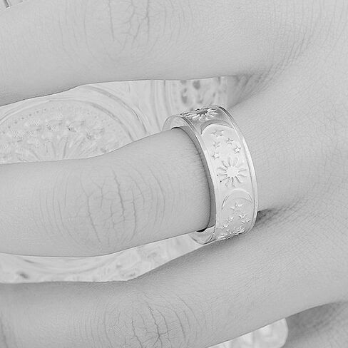 JUDE Jewelers 8 مم من الفولاذ المقاوم للصدأ صن مون ستار خاتم الزفاف بيان الحفلات in Kuwait