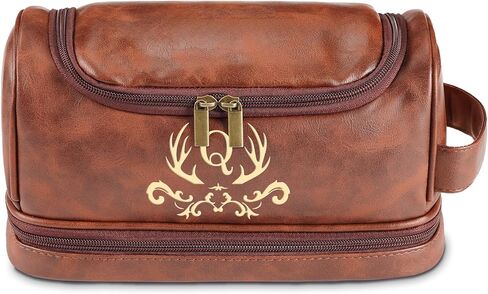Personalized Toiletry Bag for Men, Gifts for Father days Valentine's Day, Large Engraved Initials Travel Bags Leather Cosmetic Bag for Mens, Husband, Boyfriend, Gift 2026 in Saudi Arabia