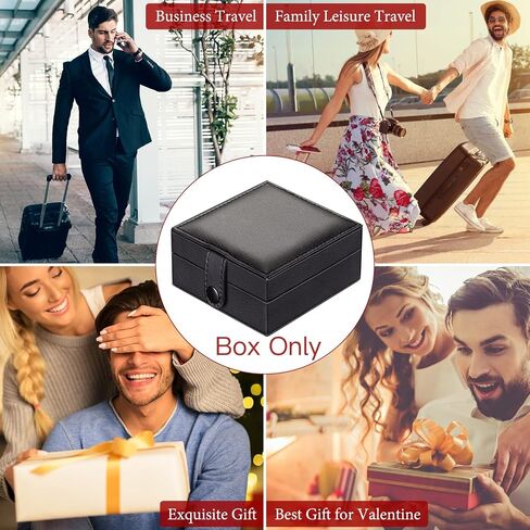 SIBOSUN Luxury PU Leather Pocket Watch Box Display Case Storage Case Black Pocket Watches Gift Box Jewelry Organizer for Men Women Gifts Box in Saudi Arabia