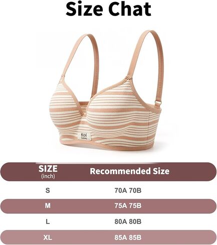 Women's Striped No-Underwire Seamless Bra – Scalloped Deep V Bralette, Comfortable Everyday Sleep Bra in Saudi Arabia