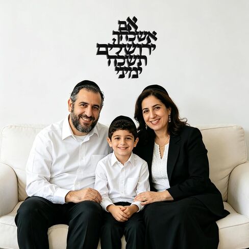 YATEASLU Jerusalem Blessing Wall Art, Sacred Jewish Gift for Hanukkah Decorations, Religious Wall Art Symbolizing Faith Heritage, Holy Land Home Decor, Faith Wall Decor for Home in Saudi Arabia