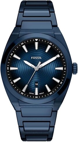 Fossil Everett Three-Hand Navy Stainless Steel Men's Watch in Kuwait