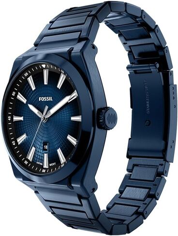 Fossil Everett Three-Hand Navy Stainless Steel Men's Watch in Kuwait