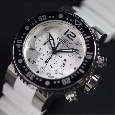 Invicta Pro Diver Men 52mm Stainless Steel + Aluminum Black + Silver + Steel White+Silver dial VD53 Quartz in Kuwait