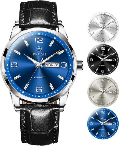 Taxau Mens Watches Large Face Casual Watches for Men Luxury Analog Quartz Men's Wrist Watch Classic Waterproof Mens Dress Watch with Day Date Luminous Relojes para Hombre in Saudi Arabia
