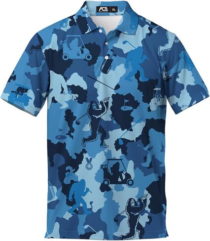 Funny Golf Polo Shirts for Men Tropical Golf Polos Mens Polo Shirts Short Sleeve Button Up Shirt Men PO3 in Saudi Arabia