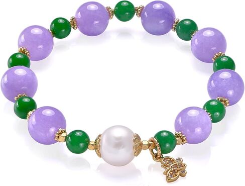 Elastic Stretch Bracelet for Women, Copper Gold Plated Tarnish Resistant Metal Spacer Beads, Adjustable Fit for Most Wrist Sizes in Kuwait