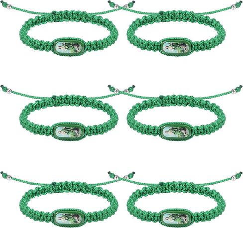 6Pcs St. Jude Beaded Bracelet Set – Made of Alloy and Nylon String, Adjustable Size, Ideal Gift for First Communion and Christmas in Saudi Arabia