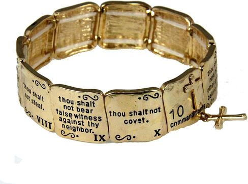 The Quiet Witness 4030060 10 Ten Commandments Stretch Bracelets Thou Shalt Not Christian Bible Verse in Saudi Arabia