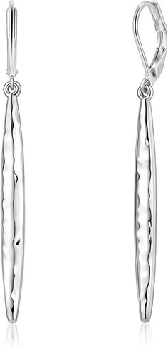 Hammered 925 Sterling Silver Dangle Earrings for Women Lightweight Leverback Drop Earrings Jewelry Gift in Saudi Arabia