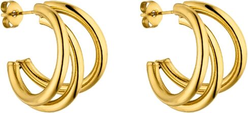 PURELEI® Eono Earrings – Women's Earrings Made from Durable Stainless Steel – Waterproof Women's Earrings – 2 cm Diameter – Fashion Jewelry for Your Individual Look in Kuwait