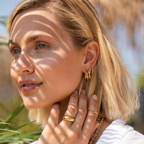PURELEI® Eono Earrings – Women's Earrings Made from Durable Stainless Steel – Waterproof Women's Earrings – 2 cm Diameter – Fashion Jewelry for Your Individual Look in Saudi Arabia