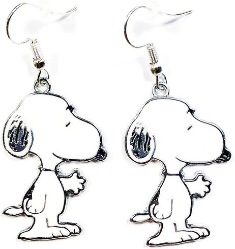 Snoopy Character Charm Metal Drop Dangle Hook Earrings With Gift Box in Saudi Arabia