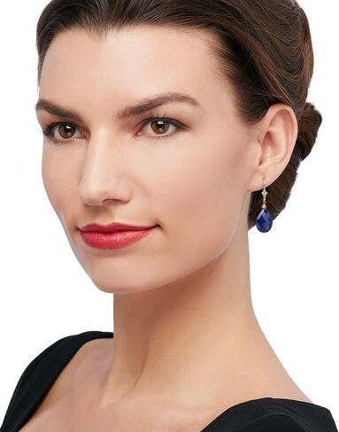 Ross-Simons 18.00 ct. t.w. Opaque Sapphire Drop Earrings in Sterling Silver and 14kt Yellow Gold in Saudi Arabia