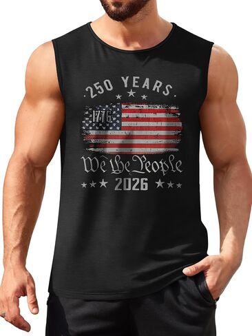 250 Anniversary USA Shirts for Men American Flag Tank Top 4th of July Shirt 1776 2026 250 Years Patriotic Tops in Saudi Arabia