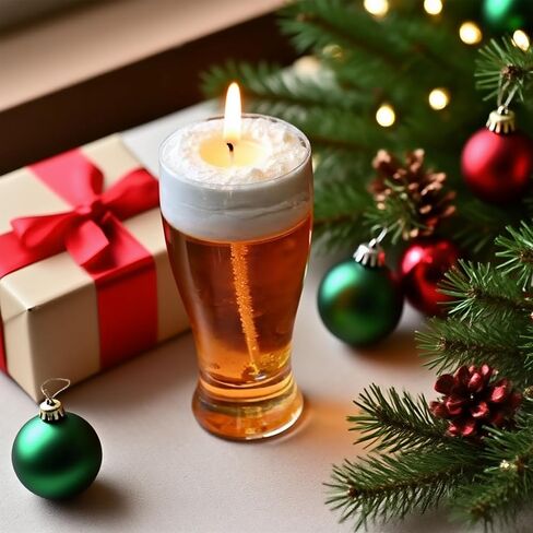 Beer Mug Scented Candle,Realistic Foam Top & Amber Wax Candle,Soy Wax Smokeless Decorative Candle for Man Cave,Father's Day Gifts & Dad Joke Lovers in Saudi Arabia