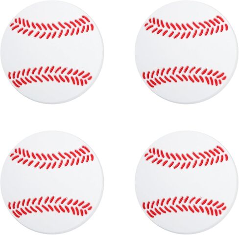 UPKOCH ’s Baseball Cabinet Pull Handles 4pcs Set, Rubber Anti-Collision Door Knobs for ’ Wardrobe and Drawer, Single Hole Design for Nursery and Playroom in Saudi Arabia