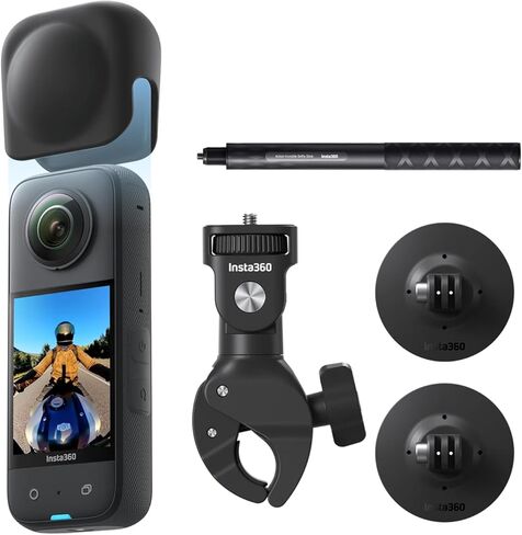Insta360 X3 Battery Kit - 360 Action Camera with 5.7K 360 Active HDR Video, 4K Single-Lens Camera, Waterproof, FlowState Stabilization, 2.29" Touchscreen, AI Editing, for Motorcycle, Wintersports in Kuwait