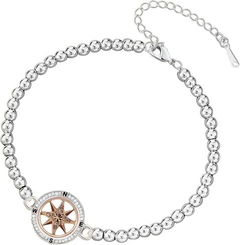 Retirement Gifts for Women - Compass Bracelets, Beaded Bracelet for Coworker Leaving Farewell Going Away Goodbye & to Friends Her Woman Manager Boss Employee Teacher Nurses Chritmas Gifts in Saudi Arabia