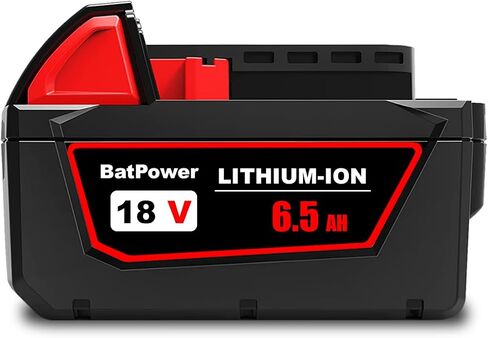 BatPower 2 Pack 48-11-1865 18V 6.5AH Lithium XC6.0 Extended Capacity Battery Replacement for Milwaukee 18V Battery M18 6.0Ah 5.0Ah 4.0Ah 3.0Ah 48-11-1860 48-11-1850 in Kuwait
