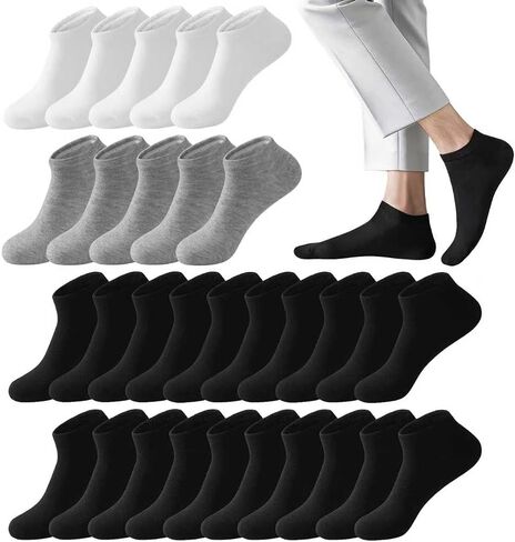 16 Pairs No Show Socks for Men Casual Athletic Invisible Low Cut Ankle Socks Bulk for Sport in Saudi Arabia