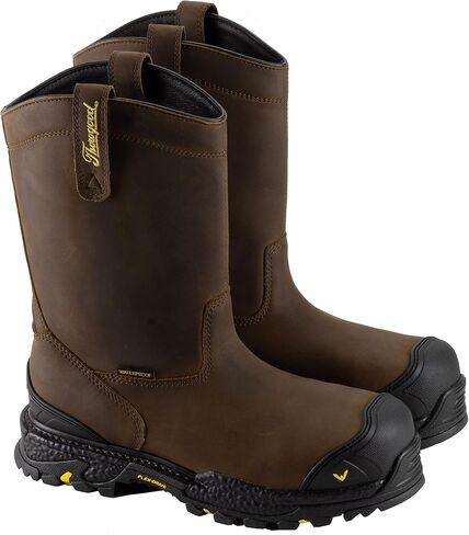 Thorogood Infinity FD 11" Waterproof Composite Toe Wellington Boots for Men with Full-Grain Leather and Self-Cleaning Anti-Fatigue Traction Outsole; EH Rated, Studhorse - 12 M US in Kuwait