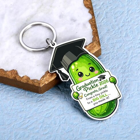 Graduation Pickle Keychain 2026, Class of 2026 Graduation Gifts for Her Him Funny Senior Graduate Keyring for High School College University Souvenir for Senior Masters Degree Student Graduation Stuff in Saudi Arabia