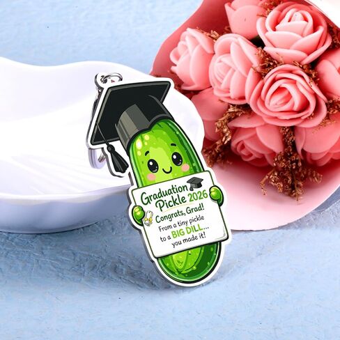 Graduation Pickle Keychain 2026, Class of 2026 Graduation Gifts for Her Him Funny Senior Graduate Keyring for High School College University Souvenir for Senior Masters Degree Student Graduation Stuff in Saudi Arabia