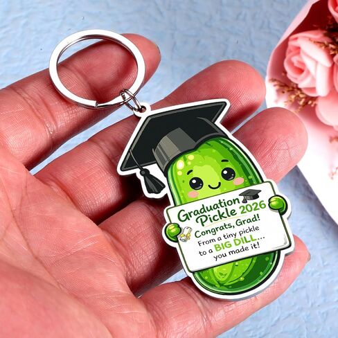 Graduation Pickle Keychain 2026, Class of 2026 Graduation Gifts for Her Him Funny Senior Graduate Keyring for High School College University Souvenir for Senior Masters Degree Student Graduation Stuff in Saudi Arabia