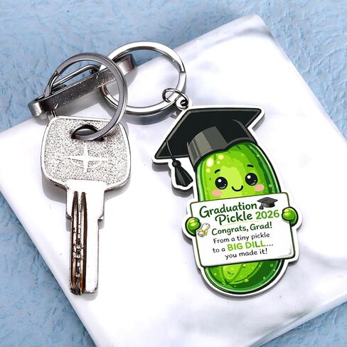 Graduation Pickle Keychain 2026, Class of 2026 Graduation Gifts for Her Him Funny Senior Graduate Keyring for High School College University Souvenir for Senior Masters Degree Student Graduation Stuff in Saudi Arabia