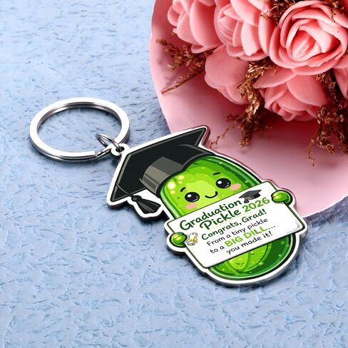 Graduation Pickle Keychain 2026, Class of 2026 Graduation Gifts for Her Him Funny Senior Graduate Keyring for High School College University Souvenir for Senior Masters Degree Student Graduation Stuff in Saudi Arabia
