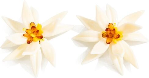 Boho Colorful Resin Flower Stud Earrings for Women Exaggerated Acrylic Orchid Floral Earrings Trendy Dainty Oversized Jewelry for Beach Holiday in Saudi Arabia