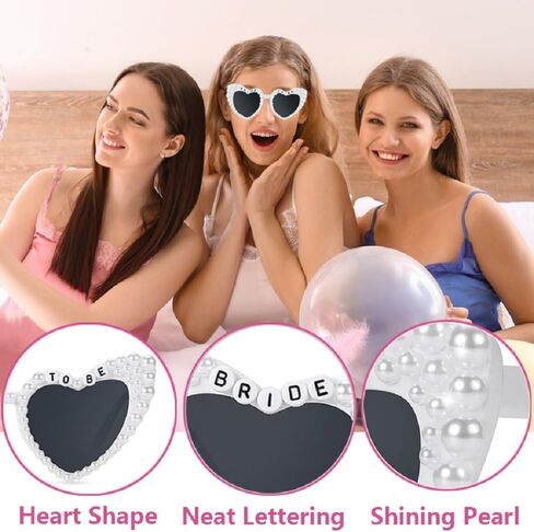Blue Bride Sash and Sunglasses Set Bride to Be Sash Pearl White Heart Sunglasses Accessories for Blue Bachelorette Bridal Shower Engagement Party Decorations in Saudi Arabia