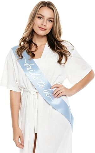 Blue Bride Sash and Sunglasses Set Bride to Be Sash Pearl White Heart Sunglasses Accessories for Blue Bachelorette Bridal Shower Engagement Party Decorations in Saudi Arabia