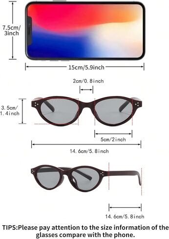 Women's Jujube Red Cat Eye PC Frame Personalized Rivet Retro Solid Color Fashionable Street Style Fashion Sunglasses in Kuwait