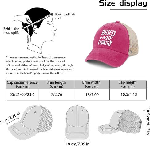 Raised On 90s Country Hat Trucker Hat for Women Dad Hats Funny Birthday Gifts in Saudi Arabia
