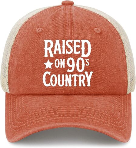 Raised On 90s Country Hat Trucker Hat for Women Dad Hats Funny Birthday Gifts in Saudi Arabia