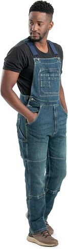 Berne Men's Highland Unlined Washed Flex Denim Bib Overall in Kuwait
