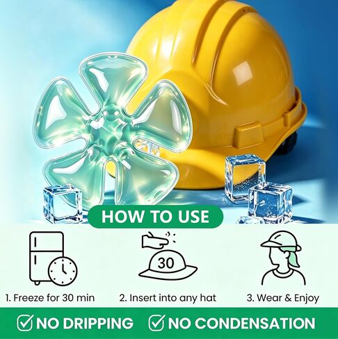 2 PCS Ice Pack for Hard Hat, Reusable Cooling Gel Ice Packs for Hats, Helmet Ice Packs Cool Down Cold Pack in Saudi Arabia